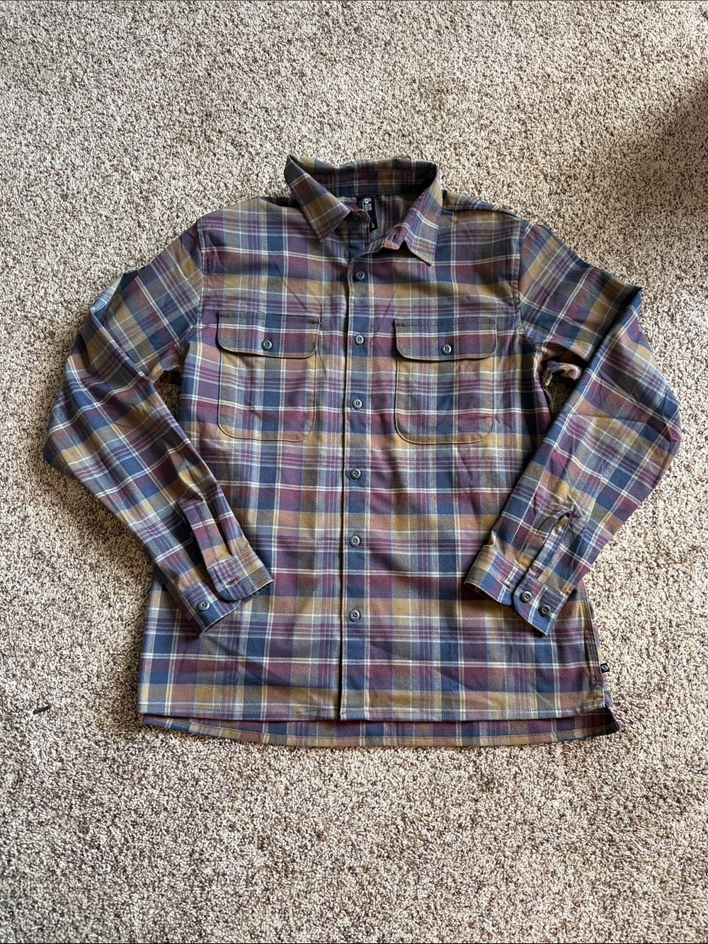 Men's Mountain Hardwear Plaid Button-Up Jacket Shirt - Sz L